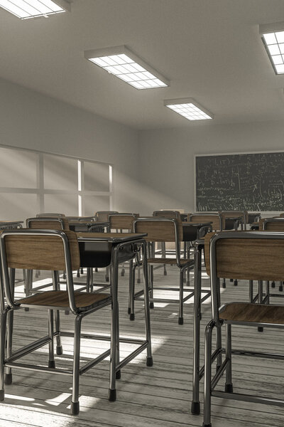 empty classroom