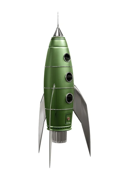 Cohete espacial verde — Foto de Stock