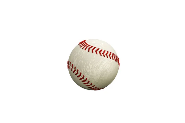 Beyzbol topu beyaz arkaplanda izole edildi — Stok fotoğraf