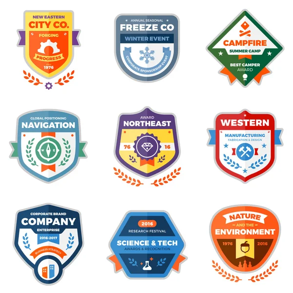 Grafica moderna del badge — Vettoriale Stock