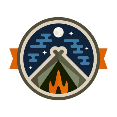 Camp badge clipart