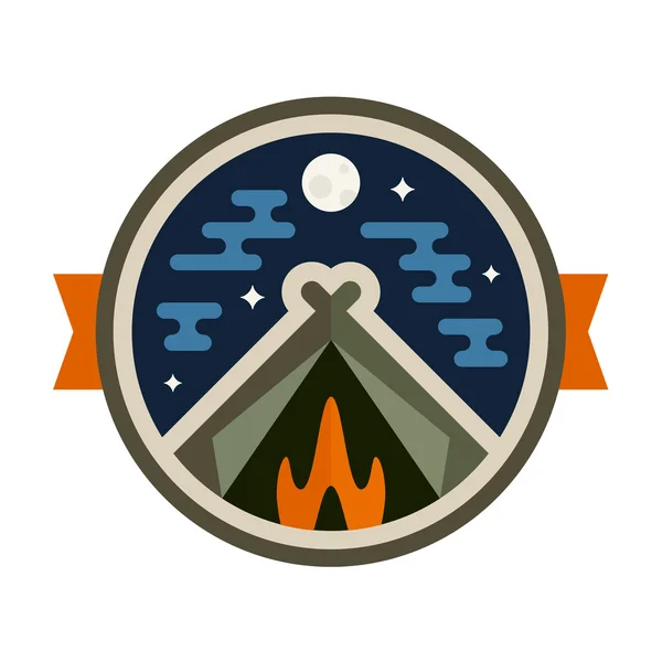 Insignia del campamento — Vector de stock