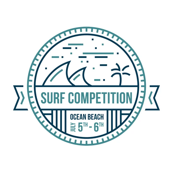 Emblème de surf — Image vectorielle