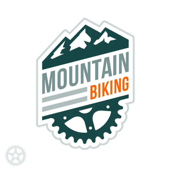 Mountain biking badge — Stock Vector