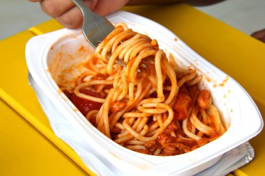 Geleneksel İtalyan spagetti bekliyor doğrulama