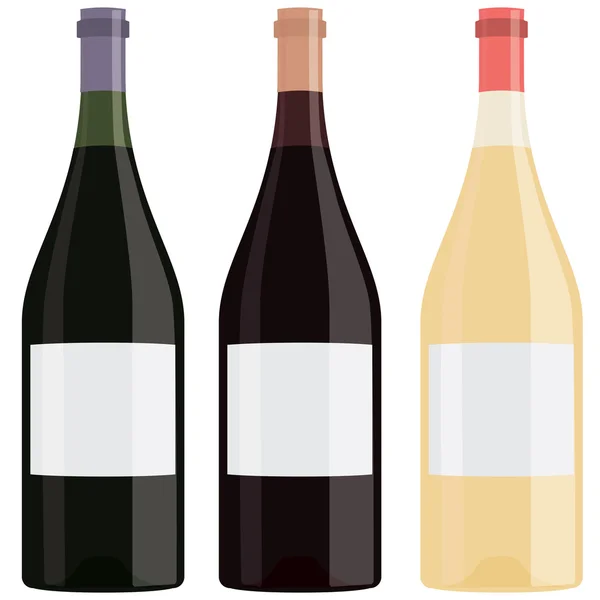 Bouteilles de vin — Image vectorielle