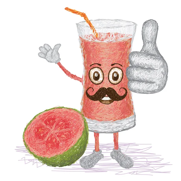 Jugo de guayaba bigote — Archivo Imágenes Vectoriales