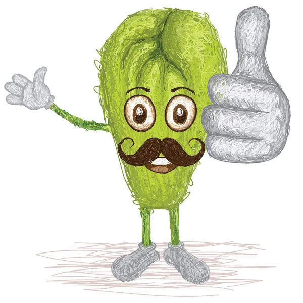 Moustache de légumes chayote — Image vectorielle