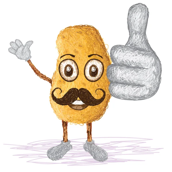 Mustață de cartofi — Vector de stoc