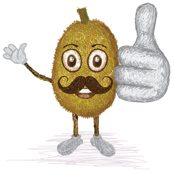 Jackfruit mustață — Vector de stoc