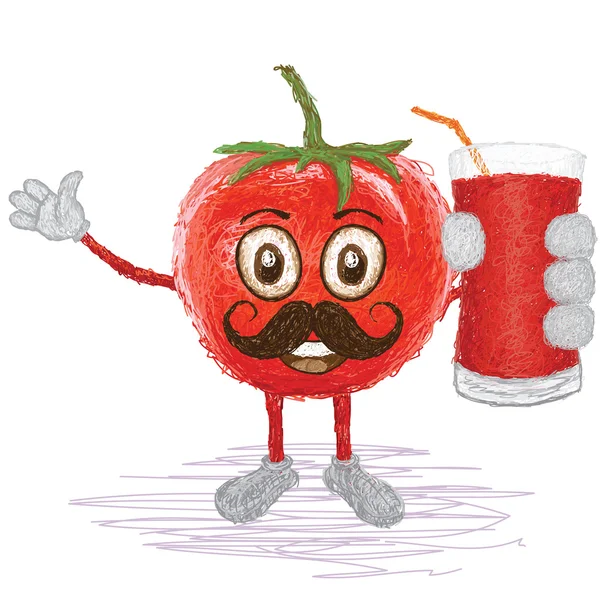 Bigode de tomate — Vetor de Stock