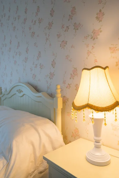 Schlafzimmer mit schöner Dekoration — Stockfoto