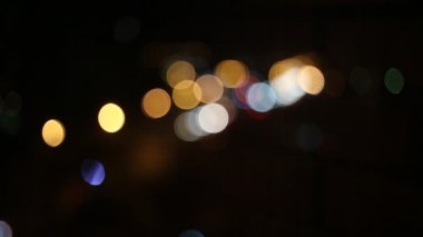 Gece şehir yol ışıkları