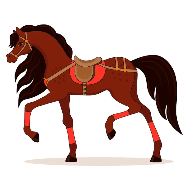 Rasowy koń kreskówka — Wektor stockowy