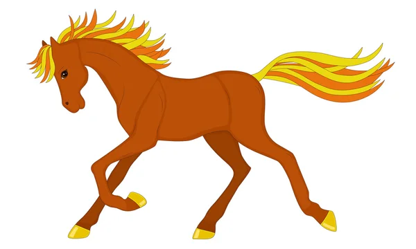 Мультфильм красивая бегущая лошадь Лицензионные Стоковые Векторы