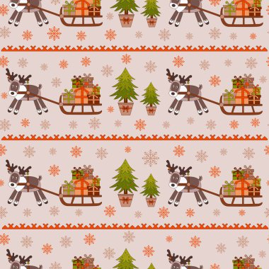 Noel geyikleriyle kusursuz bir doku.