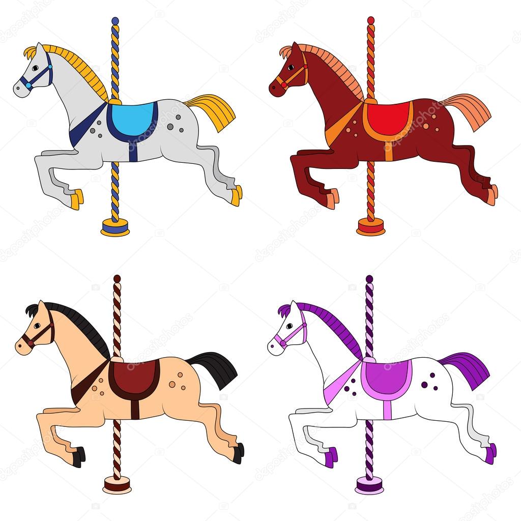 Carousel horses Stock Vector by ©Syrimi 83004938