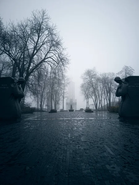 Ukrayna Daki Holodomor Kurbanlarının Anısına Sisli Bulutlu Bir Günde Kyiv — Stok fotoğraf