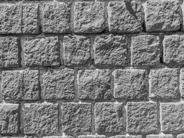 Wall Texture Gray Stone Blocks Daylight — Stock Photo, Image