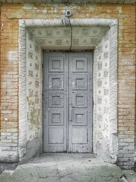 Old Shabby Door 1950S Residential Building Style Stalinist Empire — Stok fotoğraf