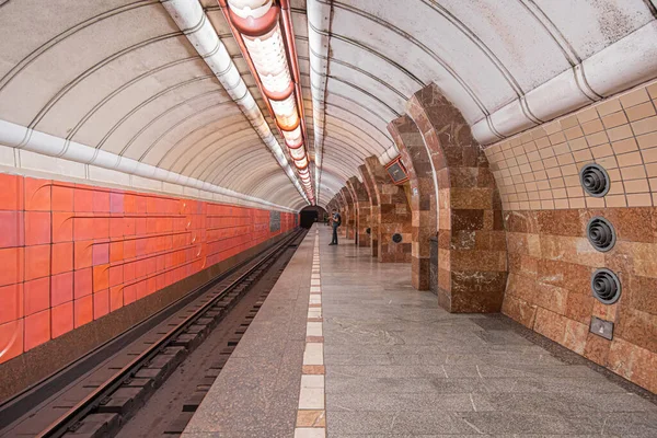 Interiören Arkhitektora Beketova Tunnelbanestation Kharkiv Ukraina Juni 2021 — Stockfoto