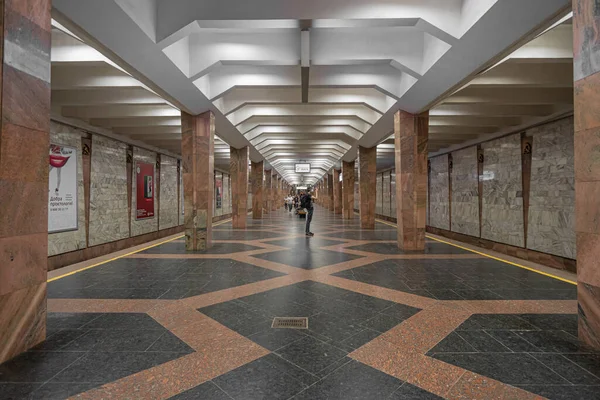 Innenraum Der Metrostation Industrialna Charkiw Ukraine Juni 2021 — Stockfoto