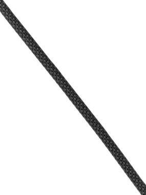 Siyah örgülü USB tip-C şarj kablosu izole edildi.