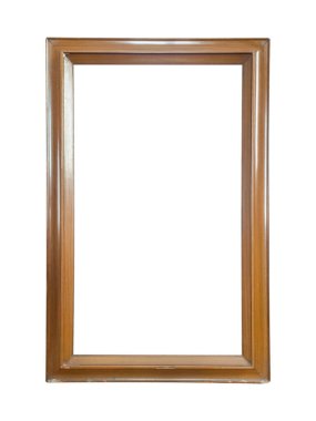 Dekoratif kalıplı klasik ahşap resim veya ayna çerçevesi izole edilmiştir