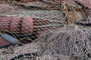 Şamandıraları yakın görüntülü balık ağı