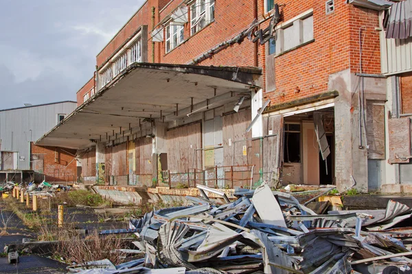 Een verlaten industriële site in Verenigd Koninkrijk Stockfoto