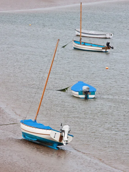 Sailboats moored out of season — Stock Photo, Image