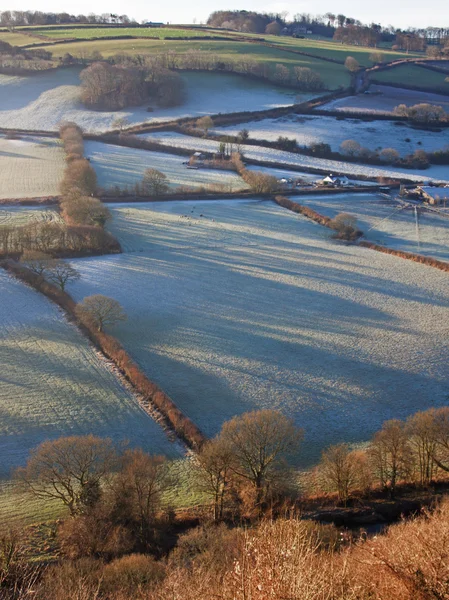 Rural landscape with morning frost 1 — Stock Photo, Image