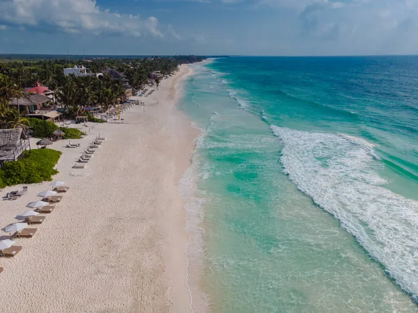 Вид Небо Tulum Hotel Zone Мексика — стоковое фото