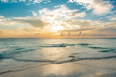 Öğleden sonra Punta Norte Sahili, Isla Mujeres, Meksika