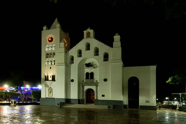 Vista Nocturna Catedral Tuxtla Gutiérrez Estado Chiapas México —  Fotos de Stock