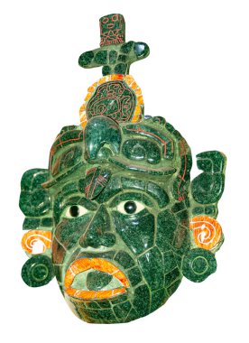 Yerli Maya yeşim taşından yapılmış merasim maskesi