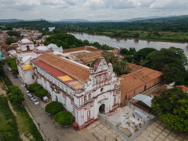 Chiapa de Corzo Katedrali manzaralı, Chiapas, Meksika