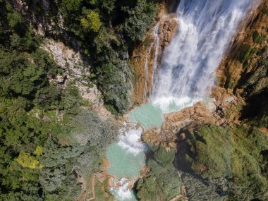 Chiapas, Meksika 'daki El Chiflon şelaleleri