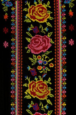 Zinacantan, Chiapas, Meksika 'dan renkli tekstil