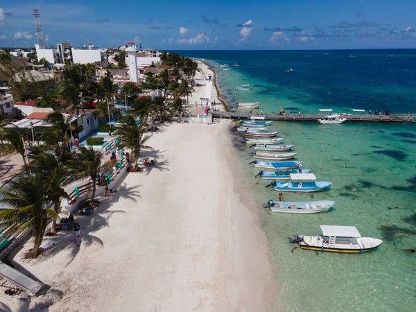 Puerto Morelos Légi Kilátása Quintana Roo Mexikó — Stock Fotó