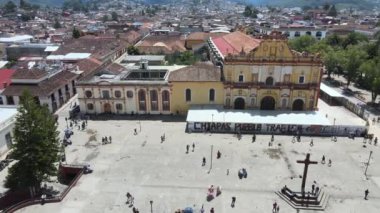 Meksika 'daki Dolphins Sahili' nden Cancun 'un hava görüntüsü.