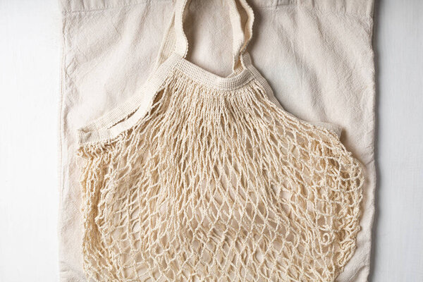 Two cloth grocery shopping bags