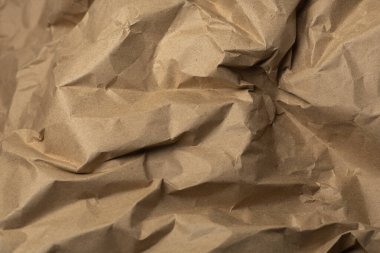 Kahverengi el işi buruşuk kağıt kaplama arka plan