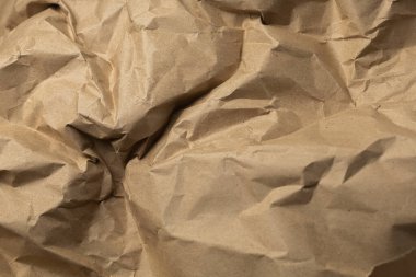 Kahverengi el işi buruşuk kağıt kaplama arka plan