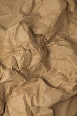 Kahverengi el işi buruşuk kağıt kaplama arka plan