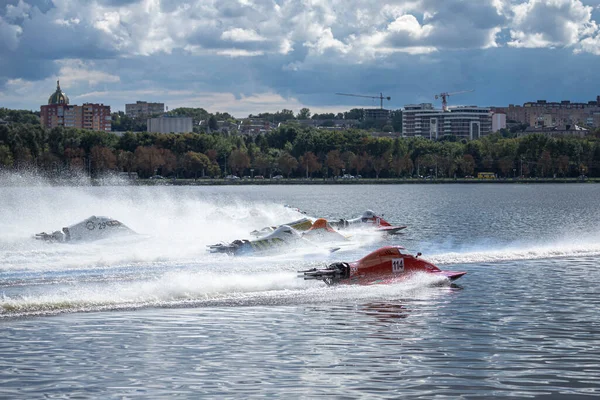 Deporte Barco Motor Extremo Transporte Alta Velocidad Concursos Internacionales Agua — Foto de Stock