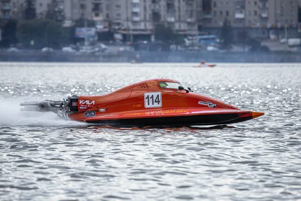 Deporte Barco Motor Extremo Transporte Alta Velocidad Concursos Internacionales Agua — Foto de Stock