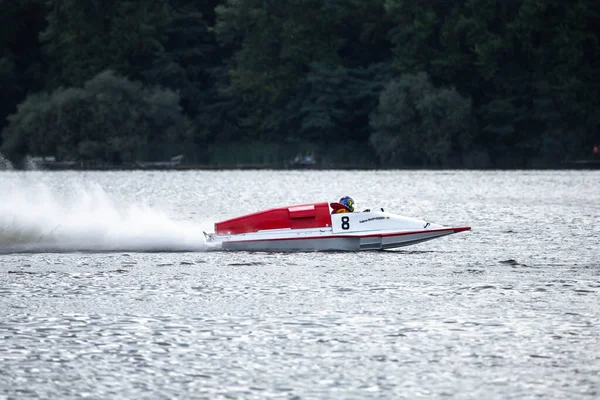 Deporte Barco Motor Extremo Transporte Alta Velocidad Concursos Internacionales Agua — Foto de Stock