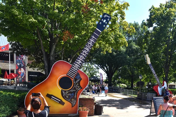 Nashville Usa Tourists Роблять Фотографії Біля Входу Grand Ole Opry — стокове фото