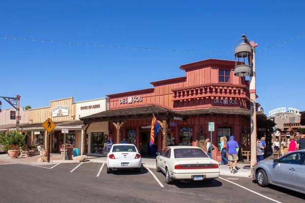 Scottsdale Arizona February 2016 Old Western Styled Buildings Main Street — Stock Photo, Image